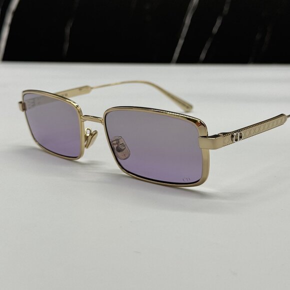 NEW DIOR DIORCANNAGE S2U C0G6 UNISEX GOLD/PURPLE SUNGLASSES - Picture 7 of 10